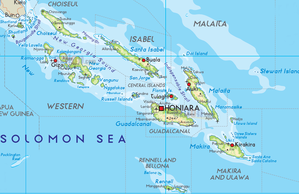 Solomon Islands Map