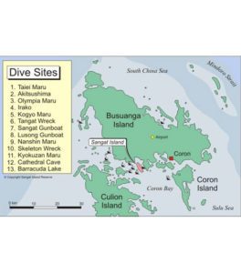 Coron Dive Sites Map