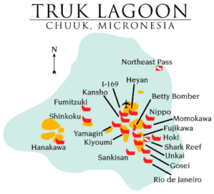 Truk Lagoon Dive Site Map
