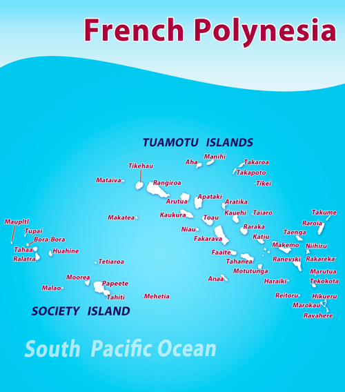 French Polynesia Liveaboard Dive Map