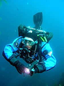 Wetsuit Hood in action