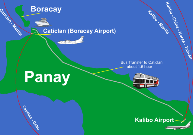 Boracay Airport Service Map Scuba Diving Philippines