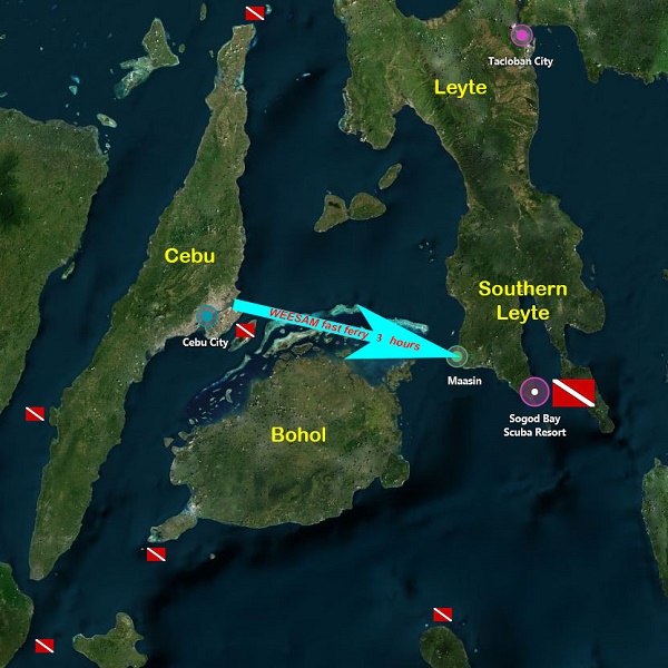 Ferry Service From Cebu Map
