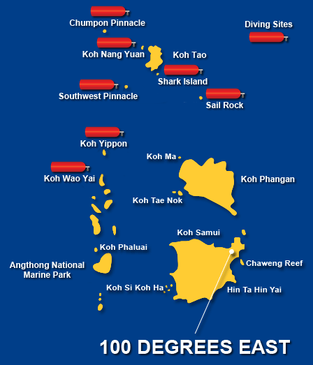 Koh Samui Thailand Map