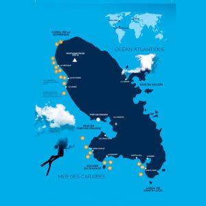 Martinique Dive Sites Map
