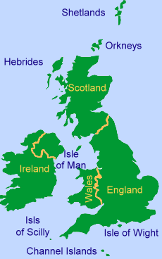 Isle of Man UK Map