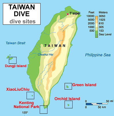 Taiwan Dive Site Map