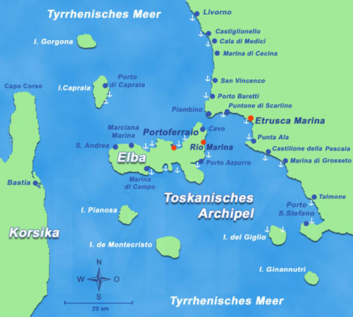 Tuscan Archipelago Map