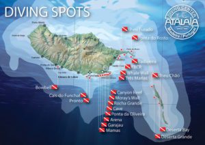 Madeira Dive Site Map