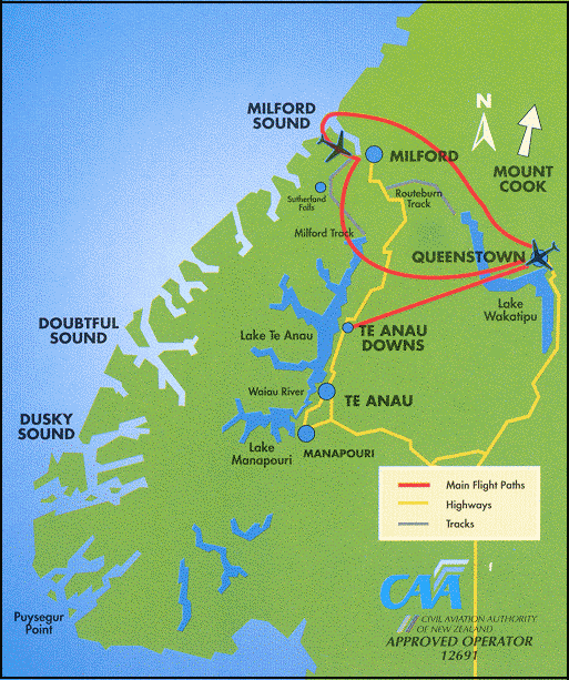 Milford Sound Transit Map