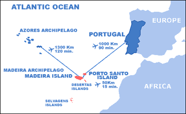 Madeira Location Map