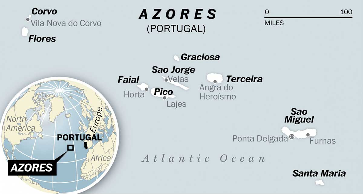 Azores Islands Map