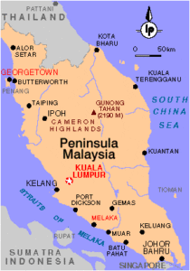 peninsular malaysia map