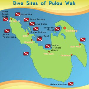 Pulau Weh Dive Site Map