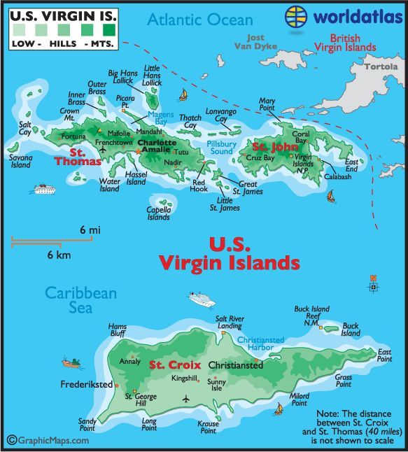 US Virgin Islands Map