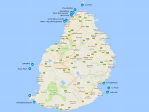 Mauritius Dive Sites Map