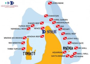 Zanzibar Dive Sites Map