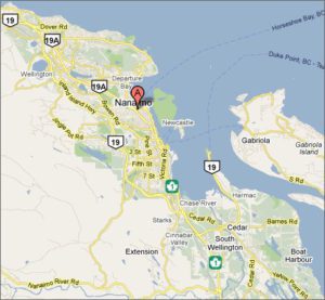Nanaimo Dive Sites Map