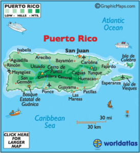 Puerto Rico Scuba Diving Sites Map