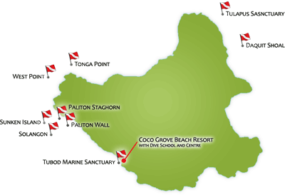 Siquijor Island Dive Sites Map