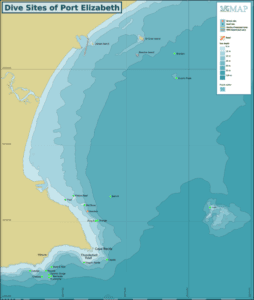 Port Elizabeth Dive Sites Map