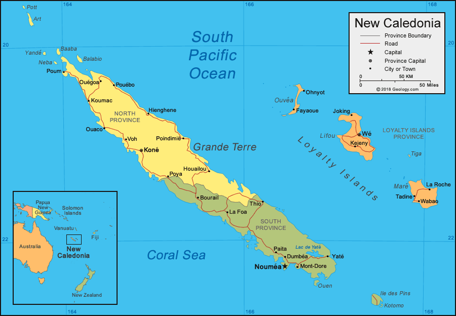 New Caledonia Map