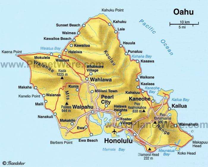 Oahu Island Map