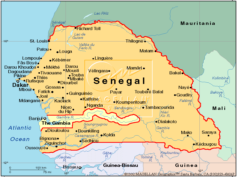 Senegal Location Map