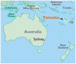 Vanuatu Location Map