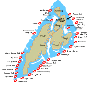 Yap Dive Sites Map