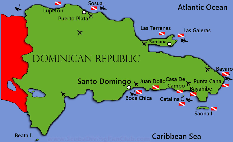 Dominican Republic Dive Sites Map