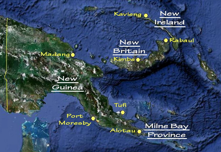 PNG Dive Sites Map