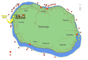 Rarotonga Dive Sites Map