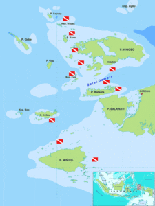 Raja Ampat Dive Site Map