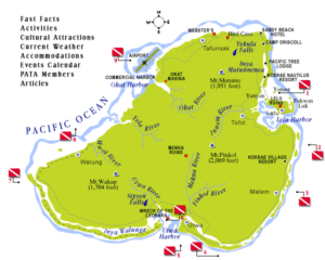 Kosrae Dive Sites Map