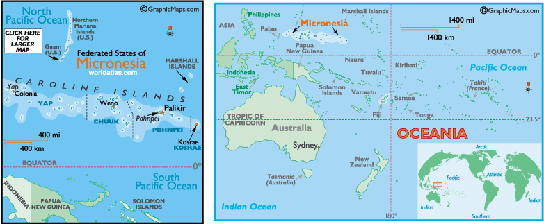 Kosrae Location Map