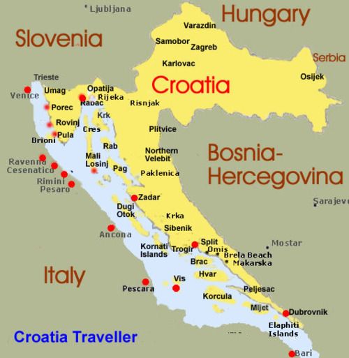 Croatia Location Map