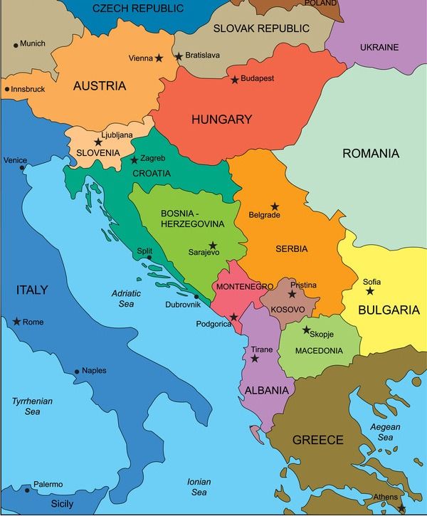 Montenegro Location Map