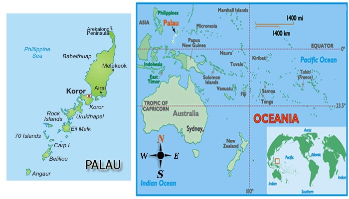 Palau Location Map