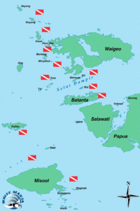 Raja Ampat Dive Site Map