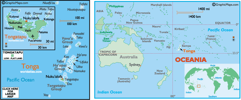 Tonga Location Map