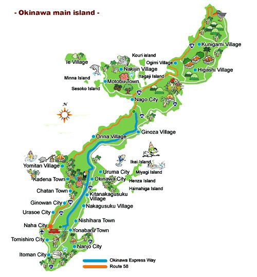 Okinawa Travel Map