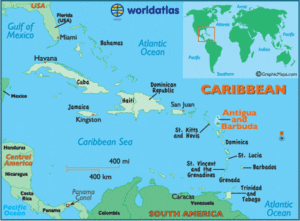 Antigua and Barbuda Location Map