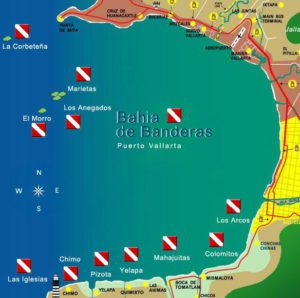 Puerto Vallarta Dive Sites Map