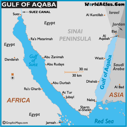 Gulf of Aqaba Map