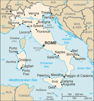 Sicily Location Map