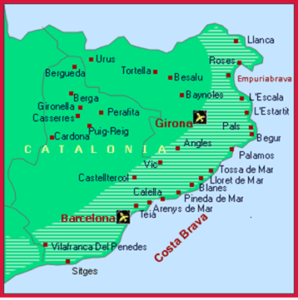 Costa Brava Dive Sites Map