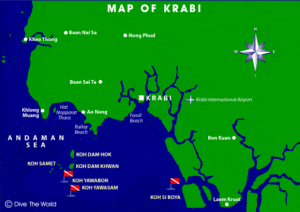 Krabi Dive Sites Map