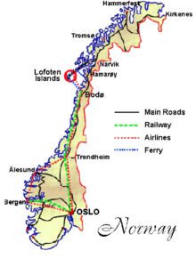 Lofoten, Norway Map