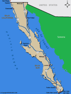 Loreto, Mexico Scuba Diving Location Map
